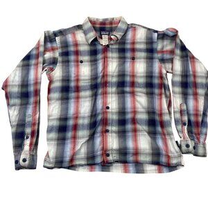 Patagonia Mens Shirt Medium Long Sleeve Plaid Button Up Organic Cotton Casual